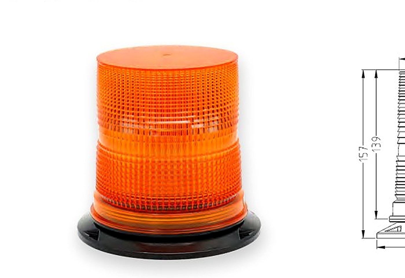HY-07 LED Xenon Strobe Beacon 20W 55W 12-48V Amber Red Blue Clear Flange Mount Truck ECE R65
