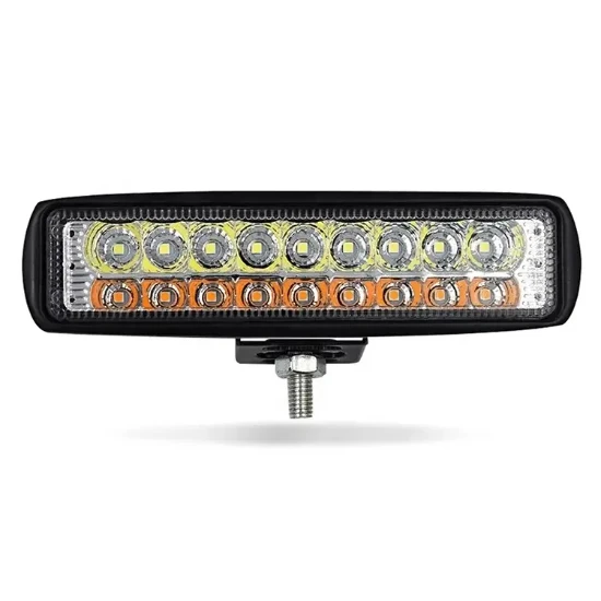 54W Double Color LED Bar 18LED Spot Flood Combo Work Light 4X4 LED Lamp Bulb Motorcycle Light