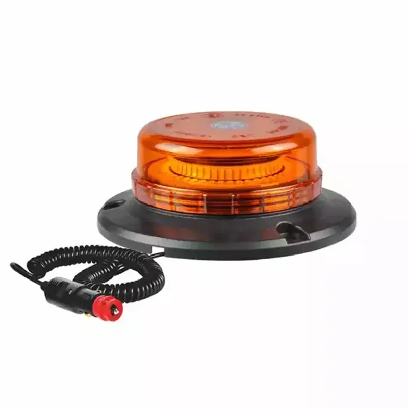 Low Profile Led R65 12 24 Volt Amber Flexi Fixing Amber Flashing SAE Approved Safety Led Warning Beacon