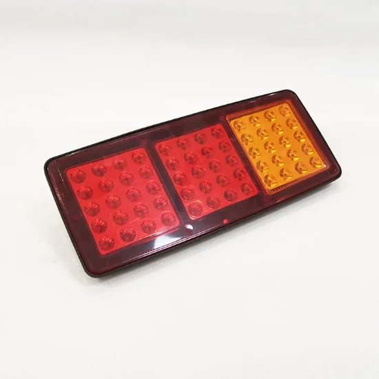 Hot Sale High Quality Red Yellow Led 12V/24V Square Truck Rear Lamps Trailer Tail Light Combination