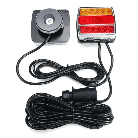 12V Magnetic LED Truck Tail Light Rear License Plate Light Warning Brake Lamp Signal for Trailer Caravans Campers ATV Boat