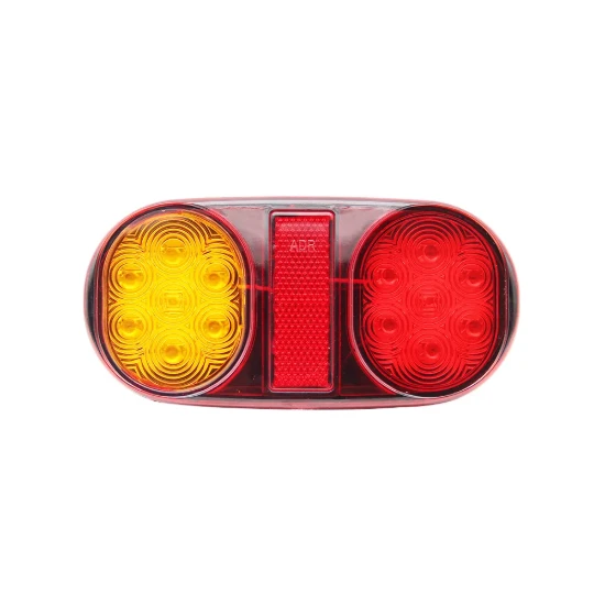 12v Yellow+red Led Tail Light Car Truck Trailer Boat Waterproof Led Tail Lights Stop Warning Indicator Lamps Accessories