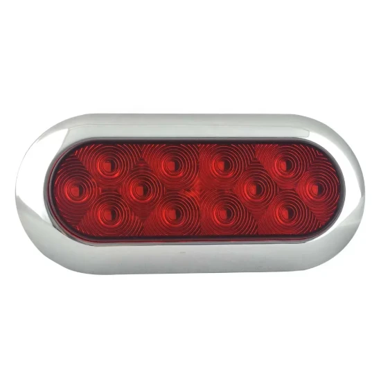 DOT SAE Approval UV PC 6″ Oval 24V 12V LED Signal Stop Tail Lamp For Truck Trailer